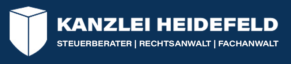 Logo Kanzlei Heidefeld mit Fachrichtung 950x209